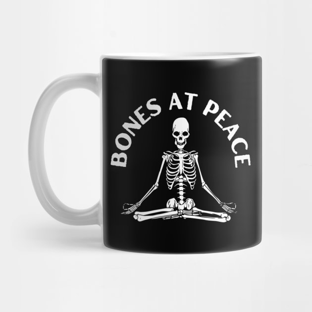 Bones at peace, skeleton meditating, skeleton lover by Project Charlie